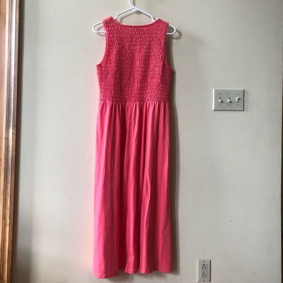 Loft Poplin Mixed Media Midi Pocket Dress - Picture 5 of 5